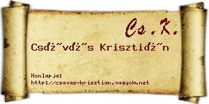 Csávás Krisztián névjegykártya