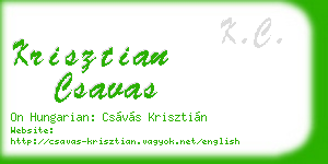 krisztian csavas business card