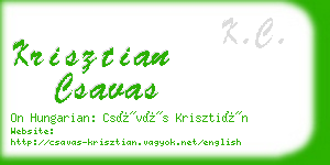 krisztian csavas business card